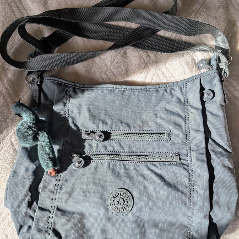 Kipling Blue Gray Crossbody Bag